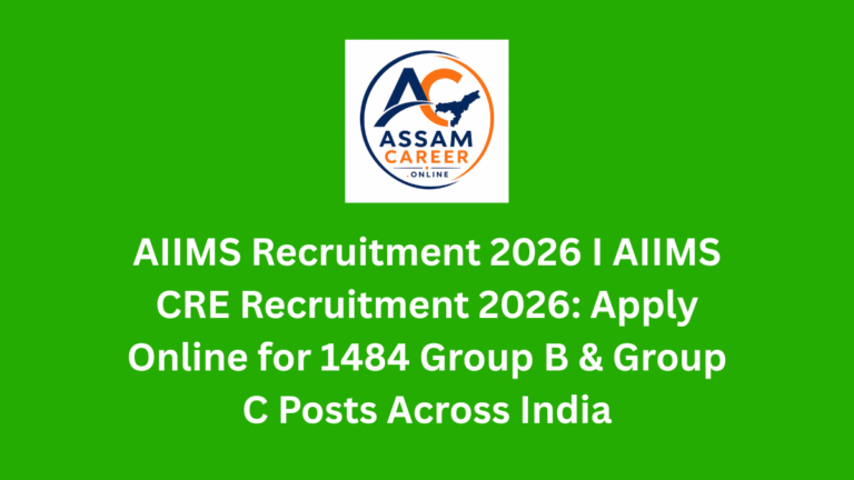 AIIMS Recruitment 2026 I AIIMS CRE Recruitment 2026: Apply Online for 1484 Group B & Group C Posts Across India