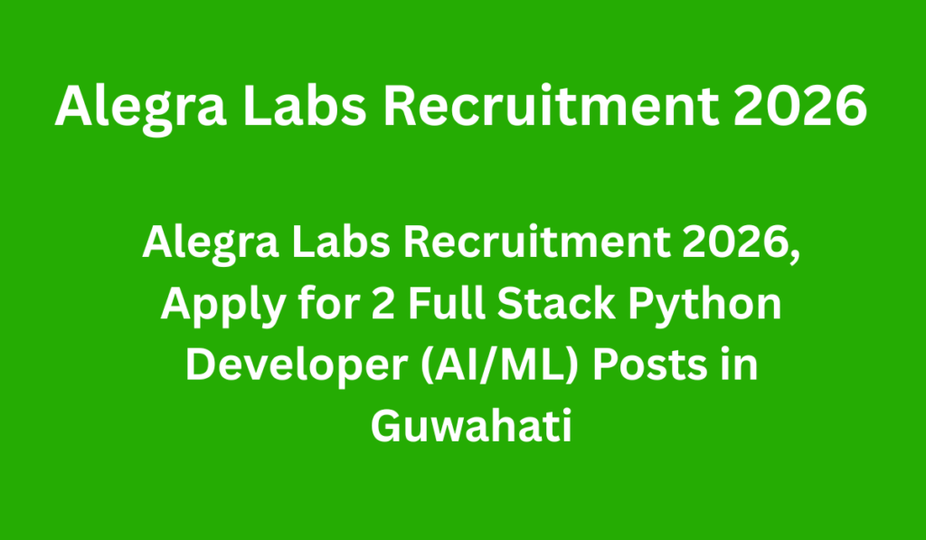 Alegra Labs Recruitment 2026