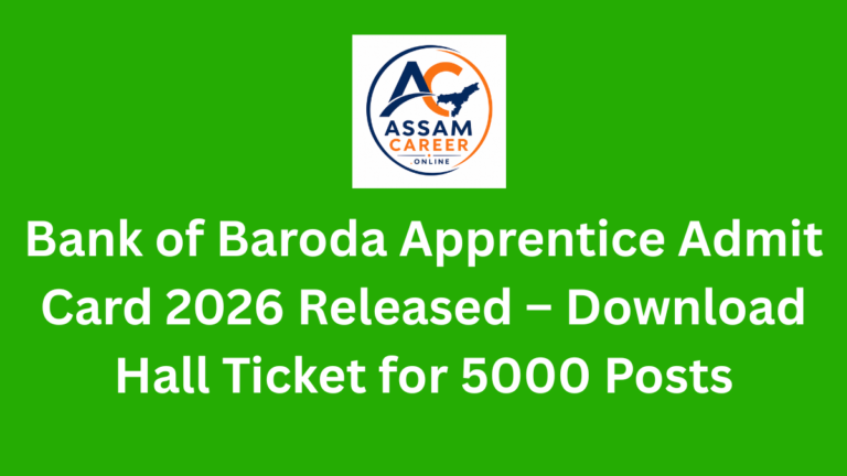 Bank of Baroda Apprentice Admit Card 2026