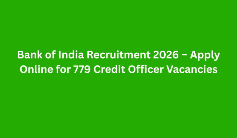 Bank of India Recruitment 2026